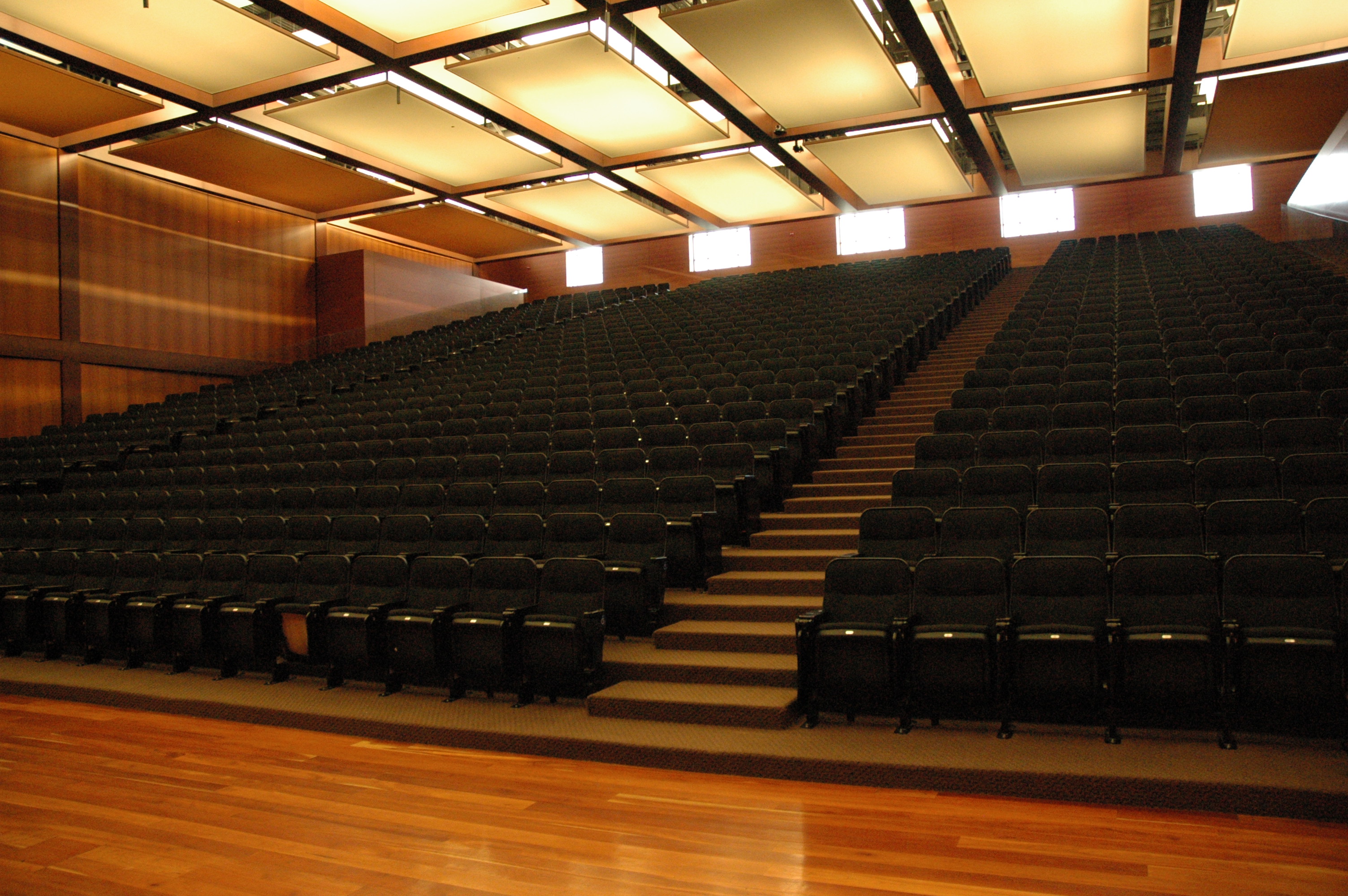 Bo Campbell from the front of the auditorium