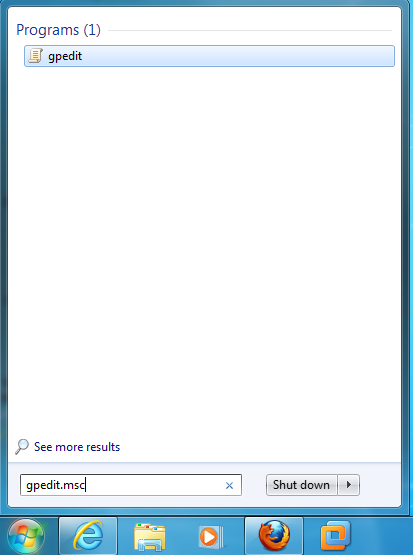search for gpedit in the windows start menu