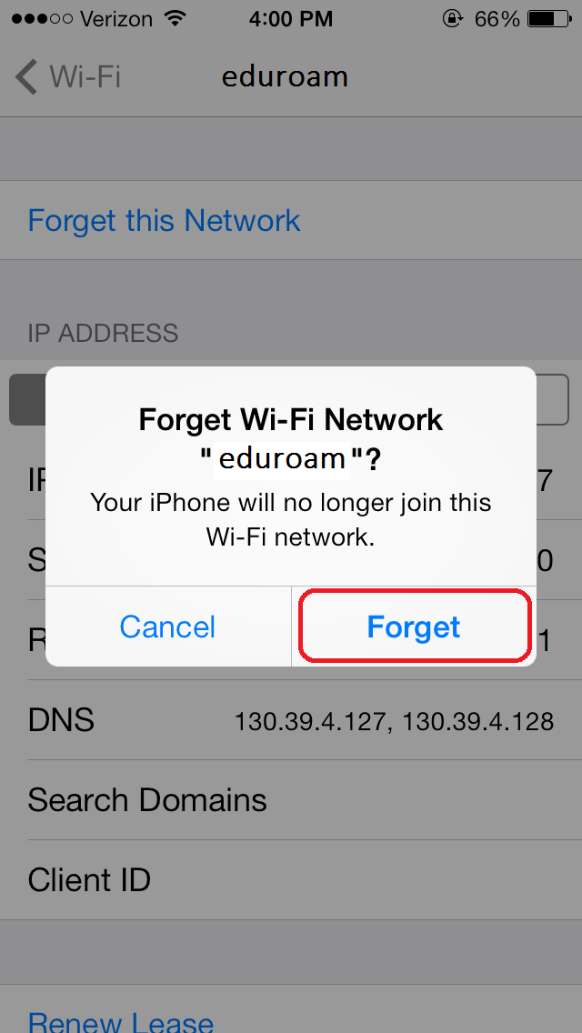 The Forget Network Confirmation