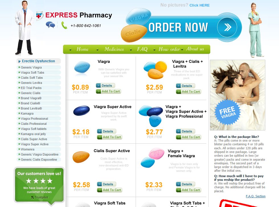 a Fake Pharmaceuticals scam website