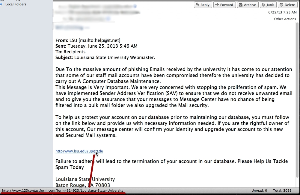 How to view the true destination of a link in Thunderbird