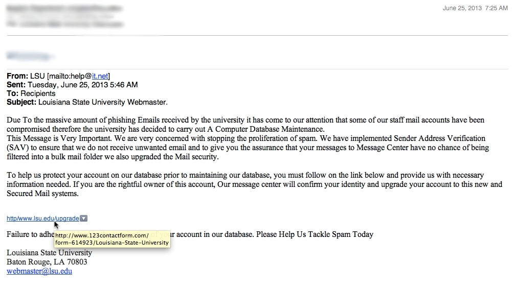 How to determine the true destination of a link in OS X's mail.