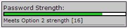 the Option 2 (green) for Password Strength.