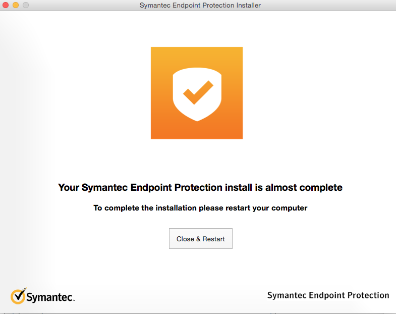 completed and successful installation