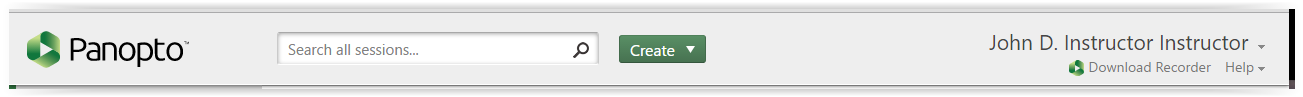 Panopto download button on home page