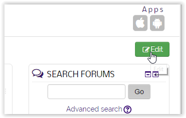 Edit button highlighted at the top right hand corner of the screen.