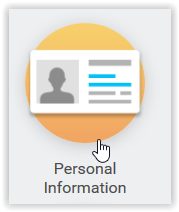 personal information button