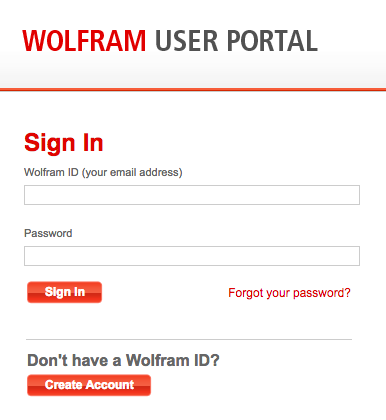 Wolfram User Portal