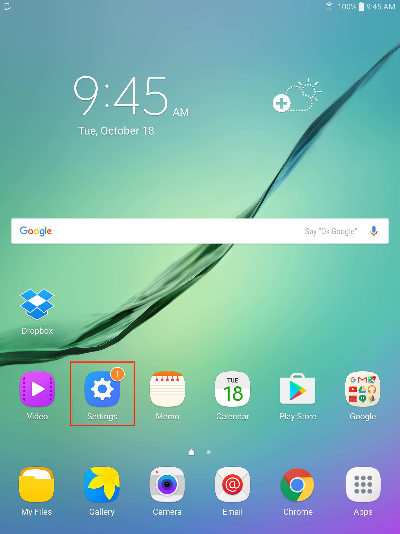 Android home screen