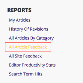 All Article Feedback option
