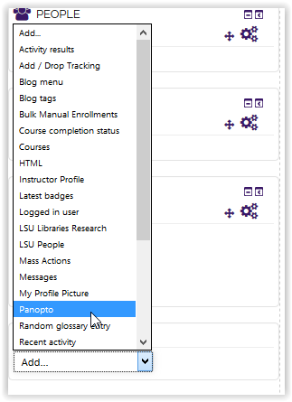 Ponopto option located at the bottom right hand corner of the screen